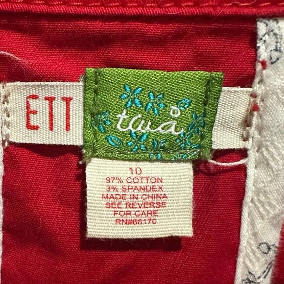 Y2K ETT Taia Red Cropped Trench Jacket Coastal Preppy French Girl Style - Picture 7 of 7